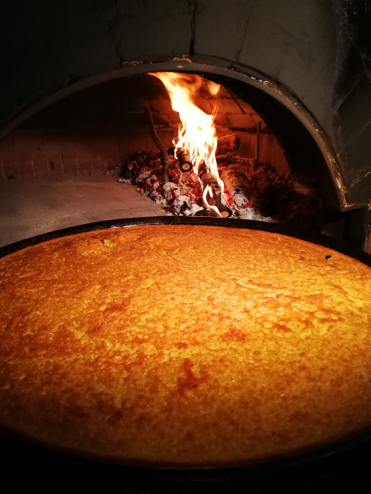 farinata di ceci in forno a legna